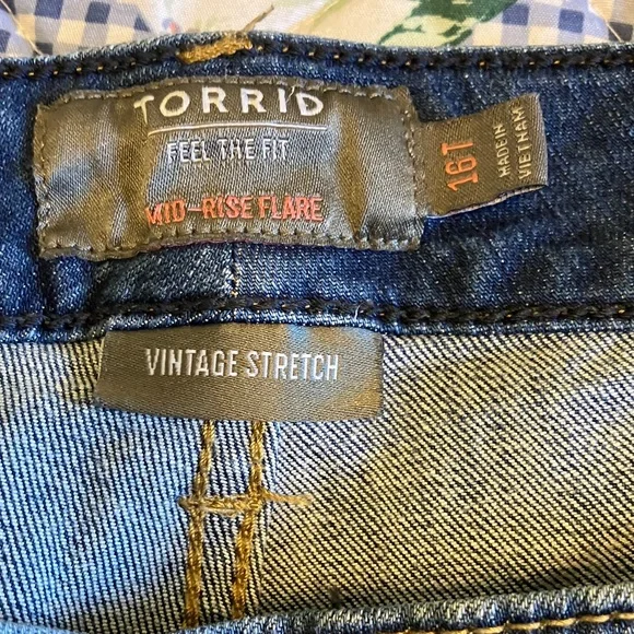 Torrid Button-Fly Blue Jeans - Picture 2 of 7